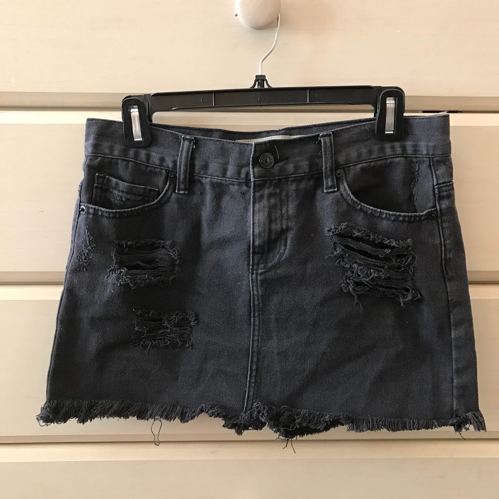 Brandy Melville distressed mini skirt